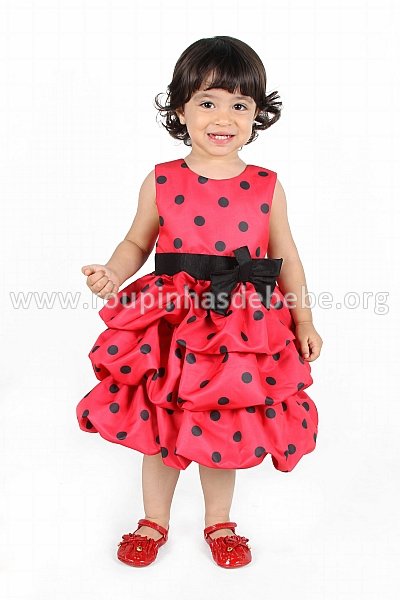 vestido infantil joaninha Vestidos Infantil