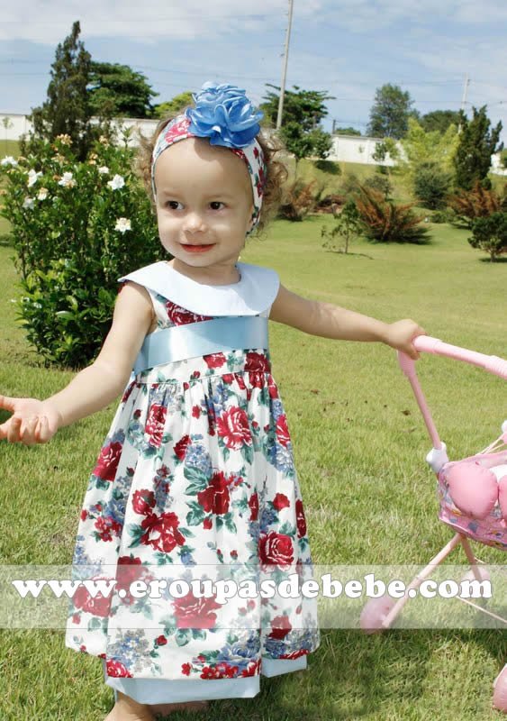 vestido infantil floral para festa Vestidos Infantil
