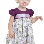 roupas de bebe floral lilas Vestidos Infantil