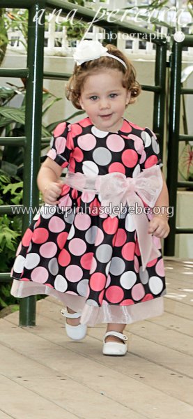 vestido infantil de bolinha Vestidos Infantil