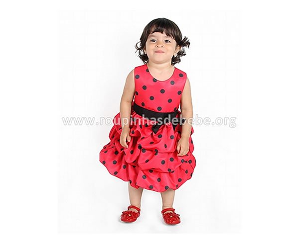 vestido joaninha Vestidos Infantil