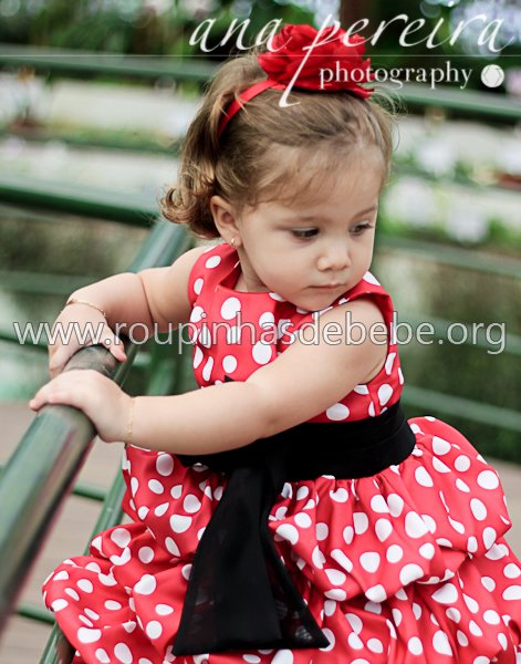 vestido minnie para festa Vestidos Infantil