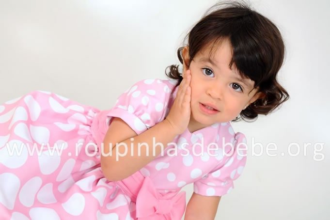 vestido minnie rosa Vestidos Infantil