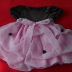 roupas-de-bebe-13 Vestidos marrom e rosa infantil