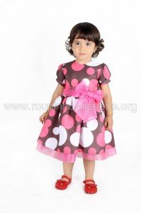 vestido infantil para festa Vestido infantil Marrom e Rosa