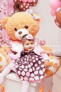 vestido poa rosa e marrom Vestido infantil Marrom e Rosa