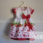vestido moranguinho infantil Vestido para bebe da moranguinho