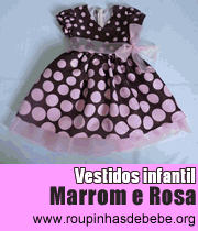 Vestidos Marrom com Rosa e Moda Infantil Vestidos Infantil Marrom com Rosa e Moda Infantil