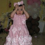 vestidos para bebe rosa flores Vestidos para bebe
