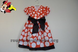 vestido minnie poa vermelho com branco Vestidos para bebe