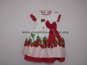 vestido moranguinho baby Vestido moranguinho