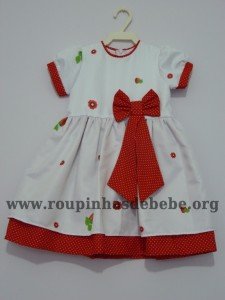 vestido infantil moranguinha baby Vestido moranguinho