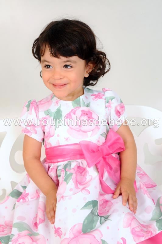 vestido floral infantil Vestidos de festa infantil