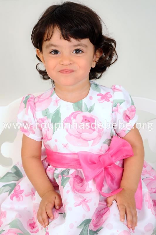 vestido infantil floral Vestidos de festa infantil