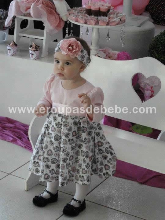 vestido para bebe de festa Vestidos de festa infantil