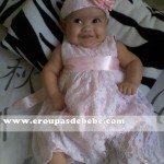 vestido para bebes de renda Vestido para bebe da moranguinho