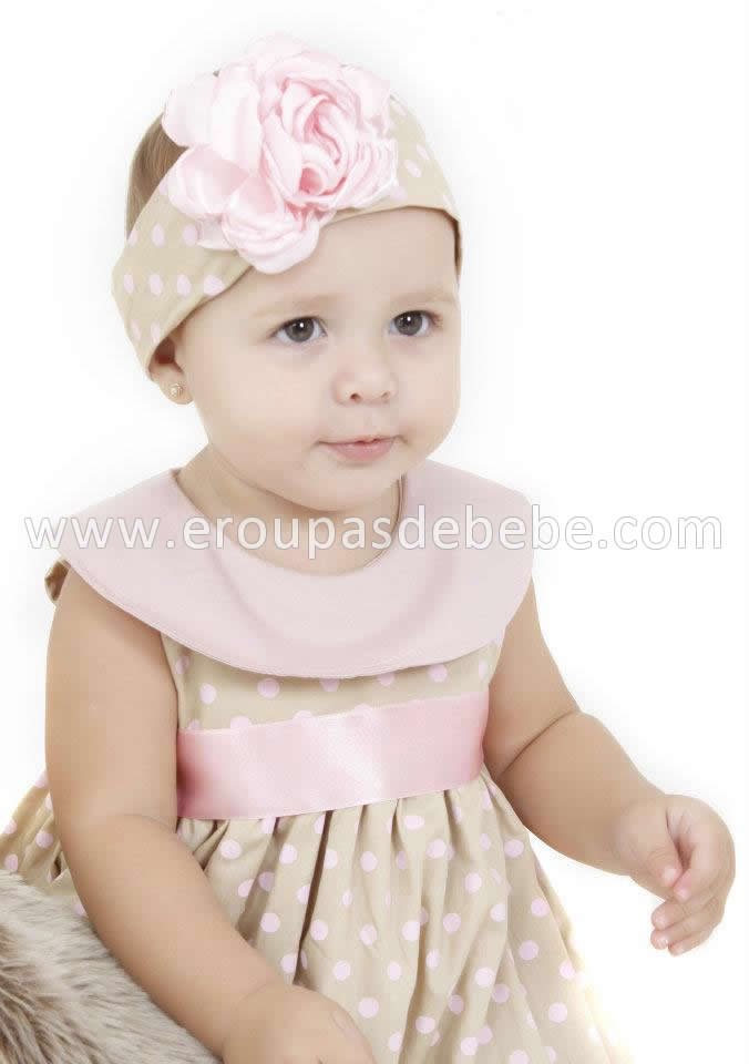 vestido rosa com bege infantil Vestidos de festa infantil