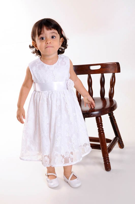 vestido infantil de renda Vestidos para criança