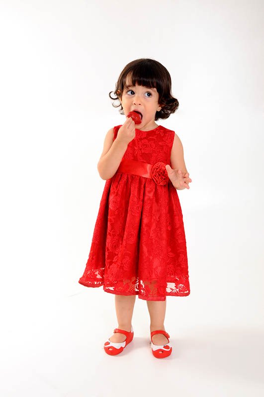 vestido de renda Vestidos para criança