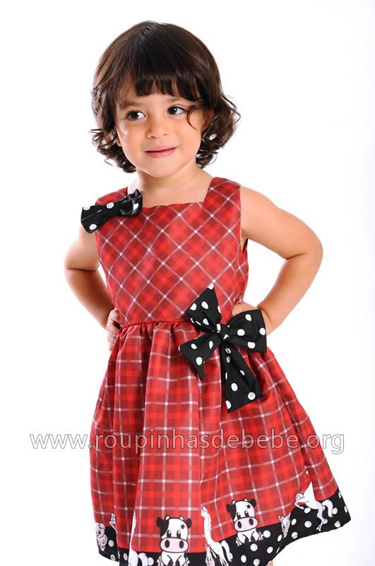 vestido infantil fazendinha Vestidos para criança