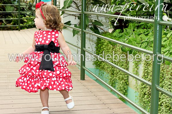 vestido infantil minnie baby para festa Fantasia da Minnie Baby