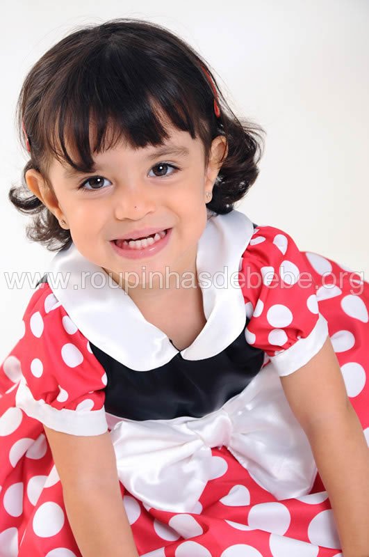 vestido minnie infantil para festa Fantasia da Minnie Baby