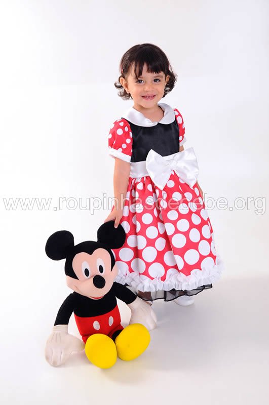 vestido minnie infantil para festa Vestidos de festa infantil
