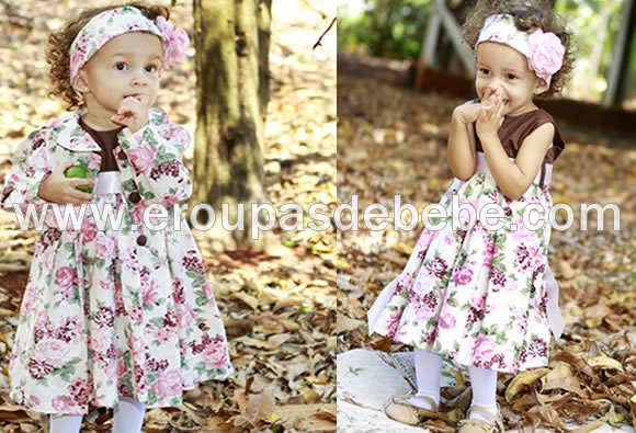 vestido floral lilas para meninas Casaquinhos para meninas
