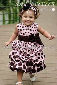 Vestido Marrom e Rosa