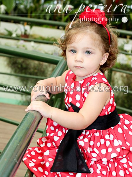 vestido minnie vermelha Confecção de roupa infantil