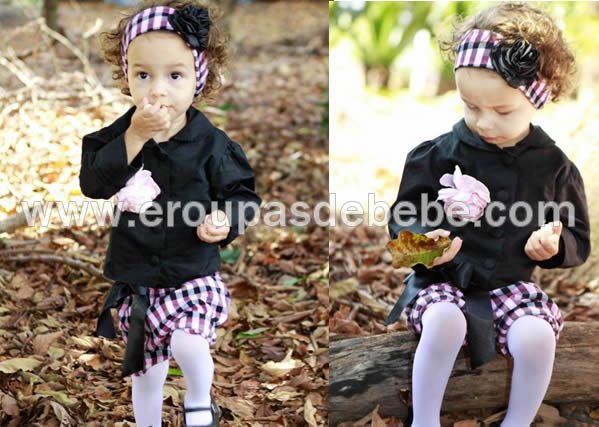 vestido xadrez infantil preto e rosa Casaquinhos para meninas